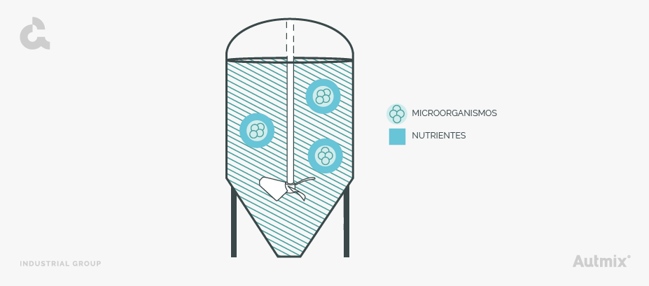 Soluciones de agitación industrial y tipos de mezcla: Fermentación