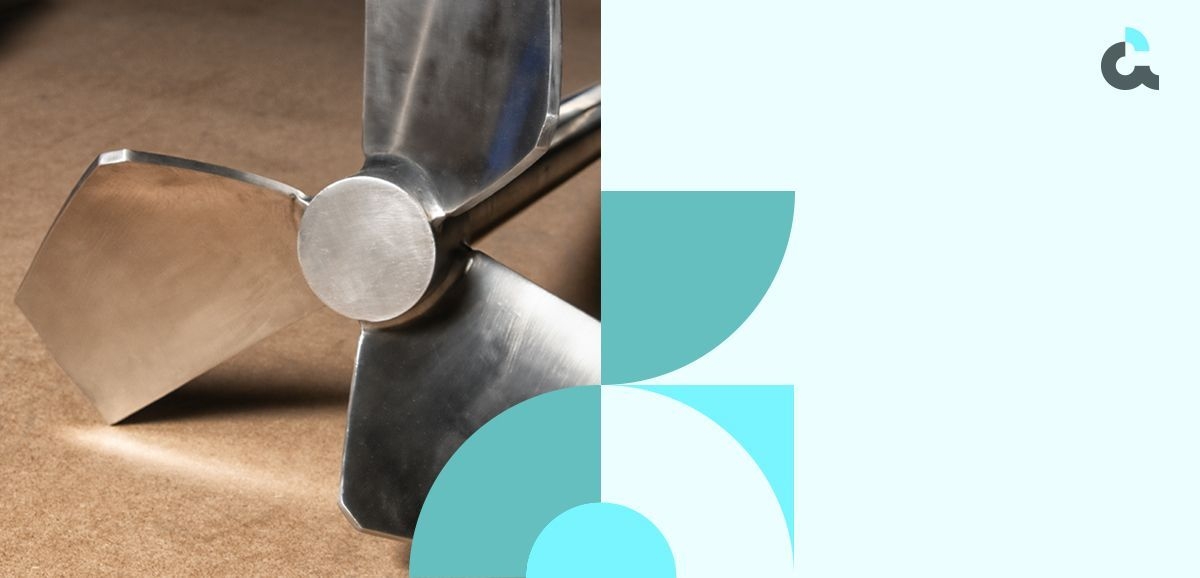 Axial and radial impellers for agitators.