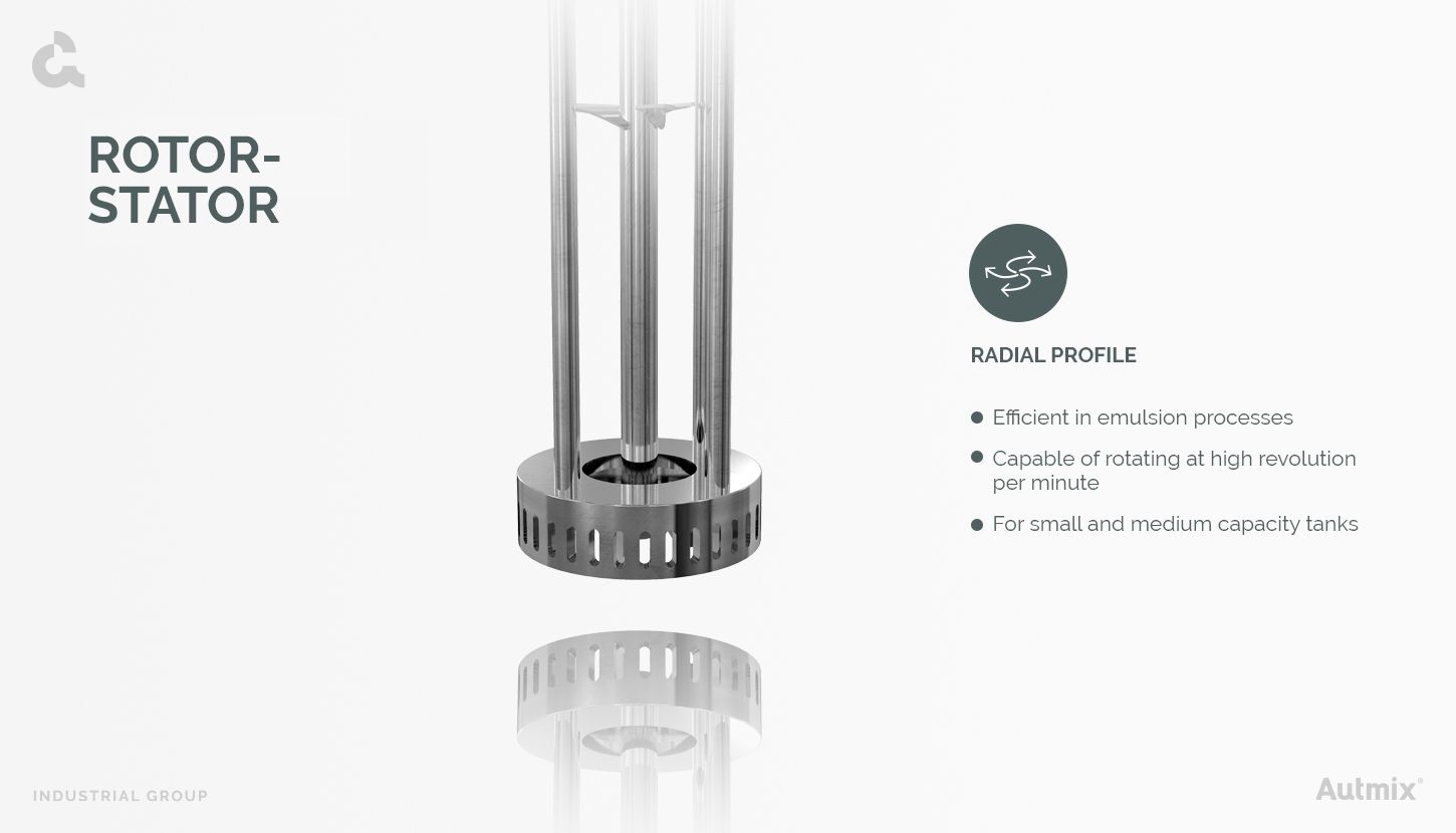 Radial flow impeller rotor-stator