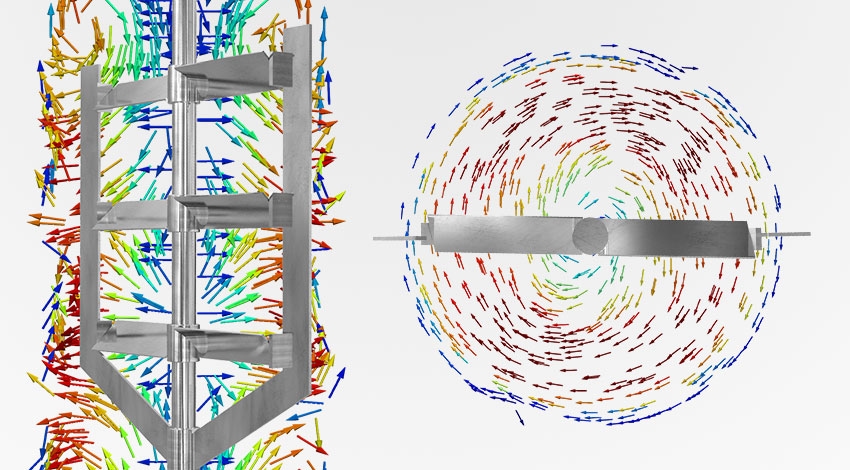 Agitador de ancla estándar de línea de flujo.