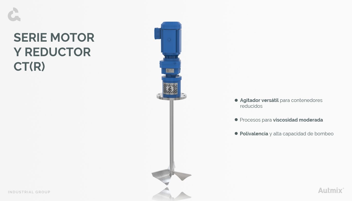 Agitador compacto industrial serie motor y reductor CT(R)