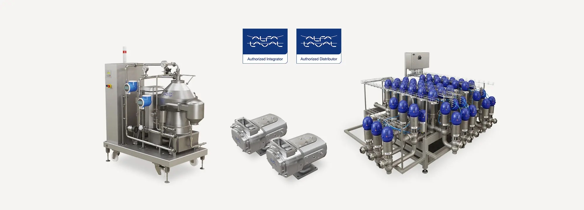 Alfa Laval equipment for hygenic and effcient processes.