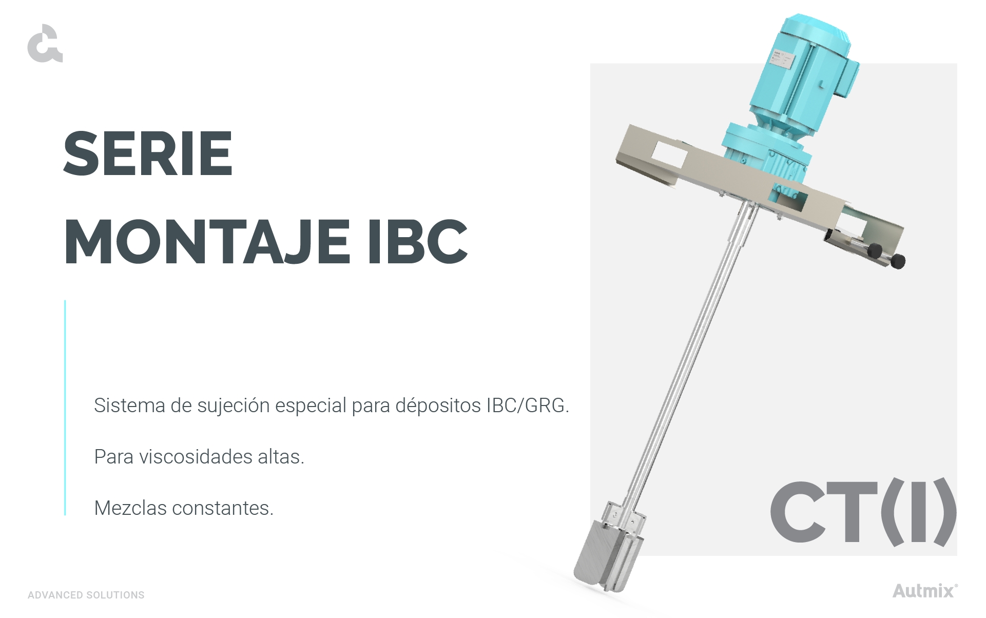 Agitadores compactos con montaje para contenedor IBC