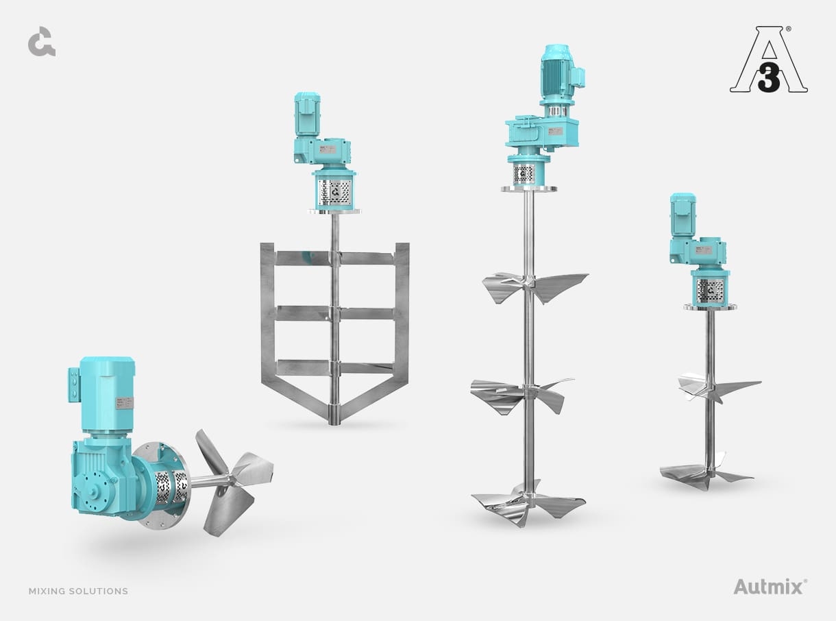Autmix cuenta con tres series de agitadores industriales aprobadas para su uso seguro e higiénico.
