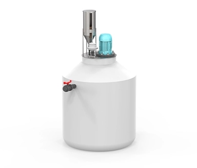 Manula polymer preparator for batches of production simultaneously. 