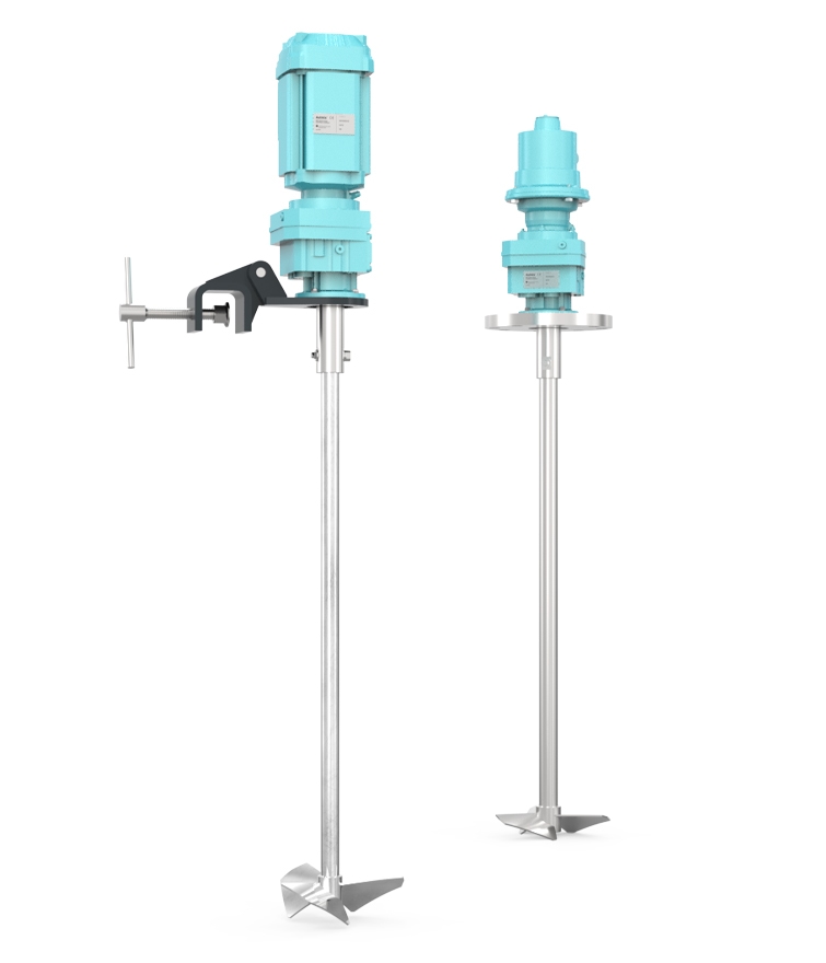 Compact agitator with gearbox unit for control perfomance and efficiency.