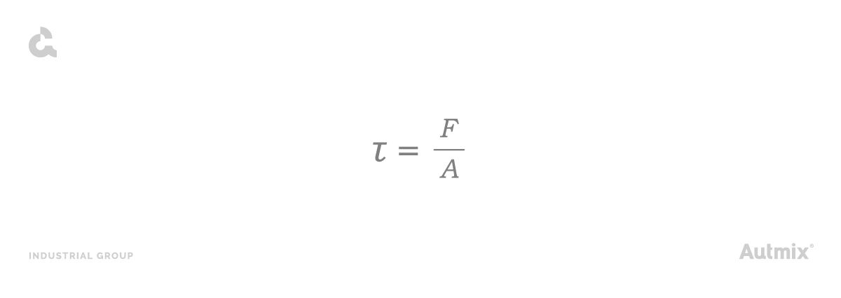 Shear stress equation.