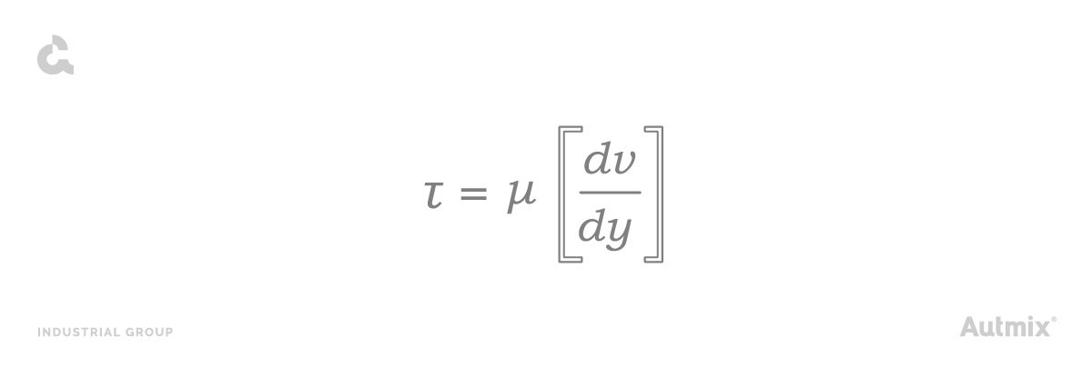 Ecuación de la ley de la viscosidad de Newton.
