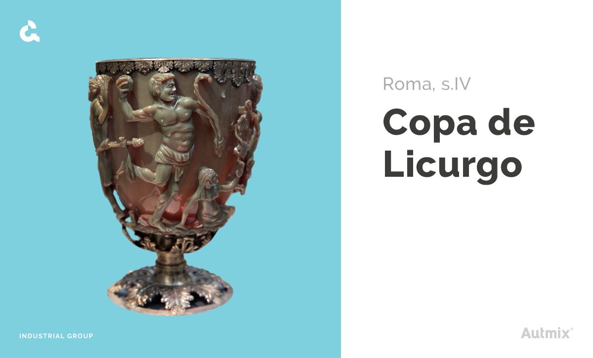 Copa de Licurgo. Actualmente es exhibida en el Museo Británico en Londres, Reino Unido.