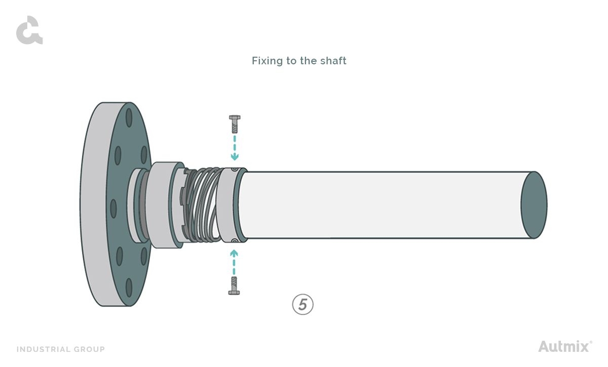Fix the rotary side to the shaft.