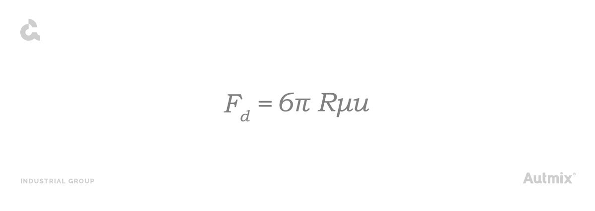 Stokes's law equation.