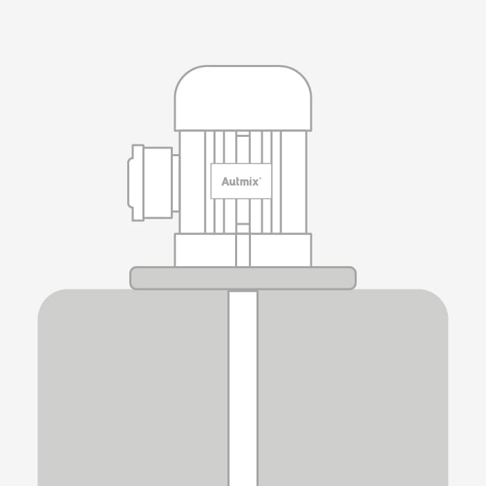 Mounting type option for industrial agitator.