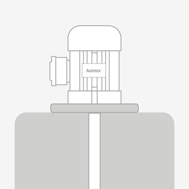 Mounting type option for industrial agitator.