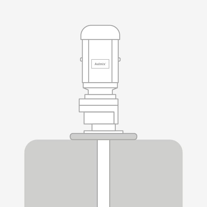 Flange mounting type for compact agitator.