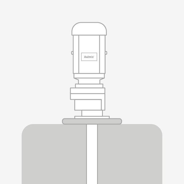 Flange mounting type for compact agitator.
