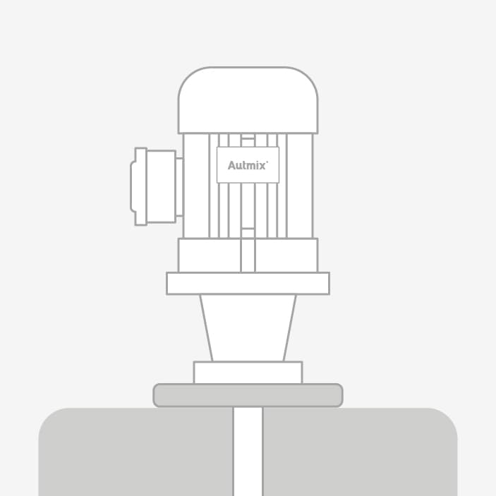 Guiding turret option for mounting compact agitator.