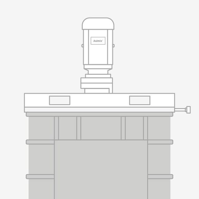 IBC CT(I) mounting for compact agitators.