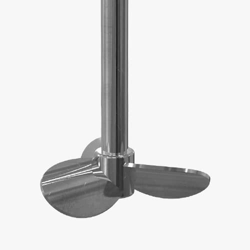 Marine impeller for industrial agitators.