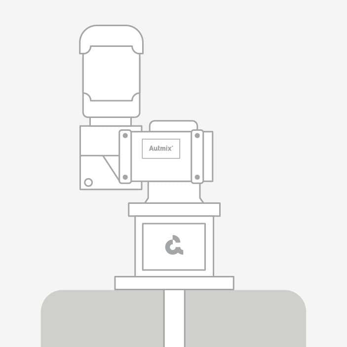 Montaje con linterna para el agitador.