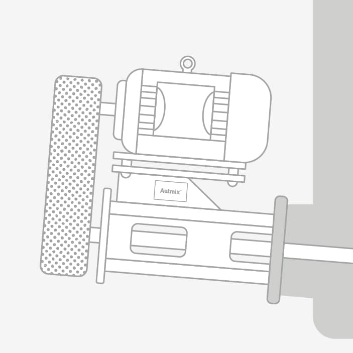 Montaje tipo brida para agitador horizontal y de fondo.
