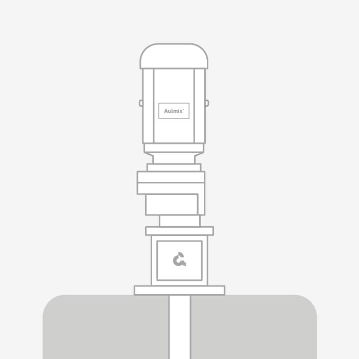 Montaje tipo linterna para agitador compacto.