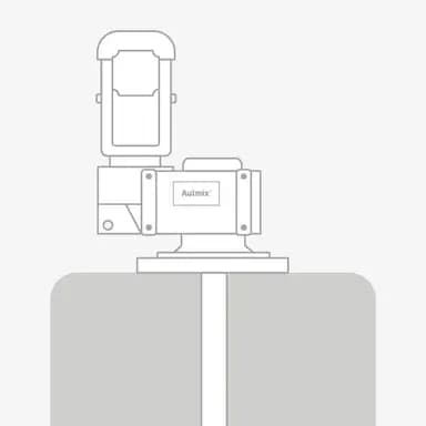 Mounting option plate for industrial agitators.
