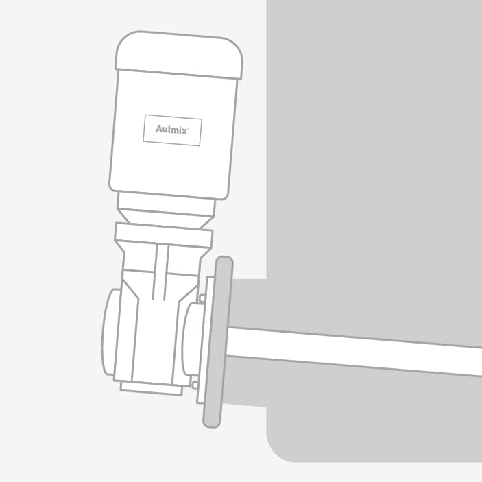 Mounting type flange for agitator.
