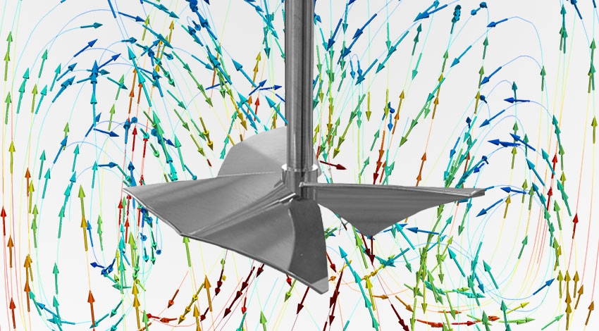 Línea de flujo del agitador industrial Autmix.