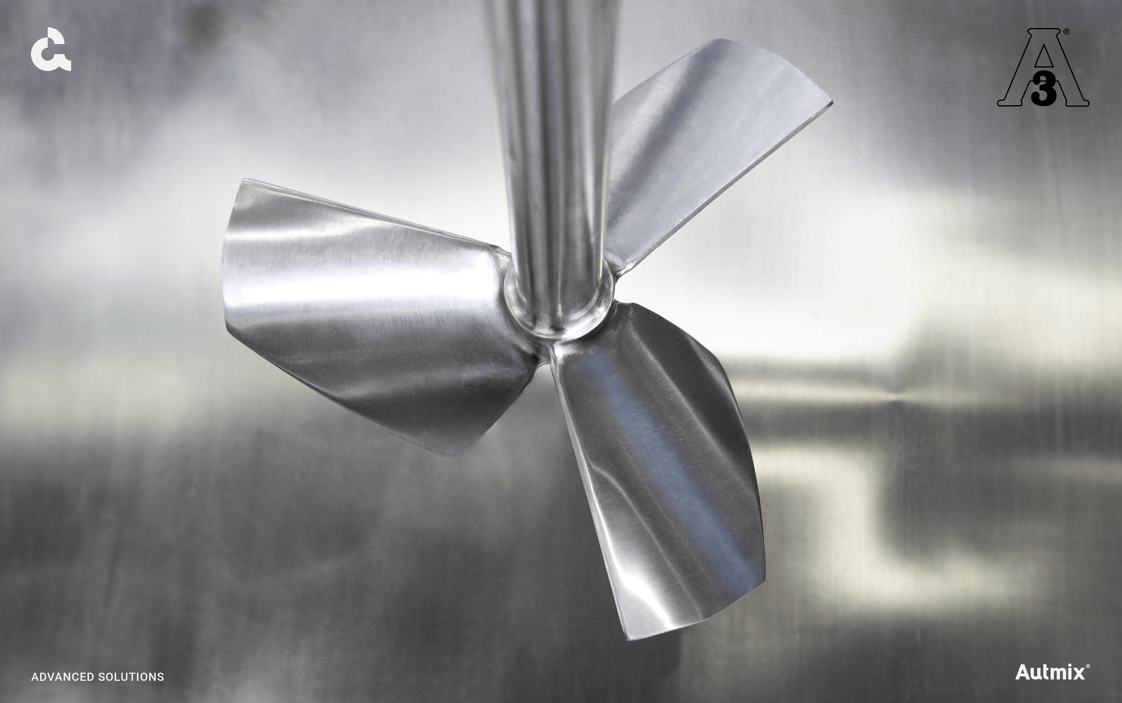 Hygienic design for compact industrial agitators.