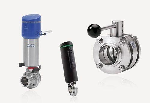 High performance butterfly valves for hygienic and sanitary processes.